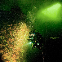 Ice diving at White Sea