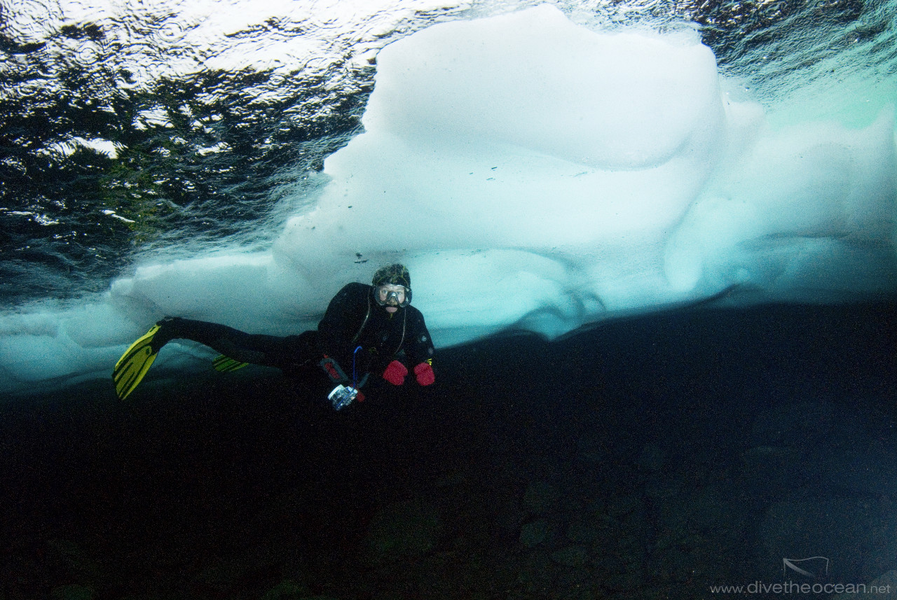 ice at swiss lake in June