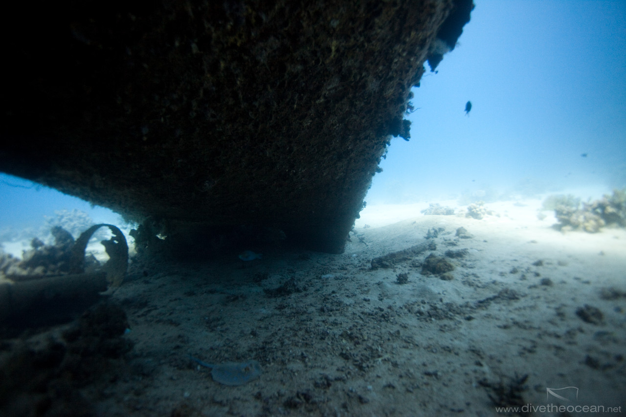 Under the wreck